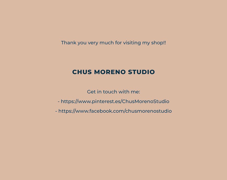 May include: Thank you very much for visiting my shop!! CHUS MORENO STUDIO Get in touch with me: - https://www.pinterest.es/ChusMorenoStudio - https://www.facebook.com/chusmorenostudio