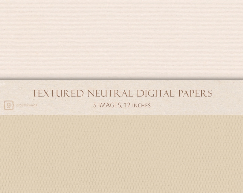 A pack of digital textured paper with neutral colors, featuring a variety of textures perfect for adding depth and dimension to any project. Each paper has a different texture.