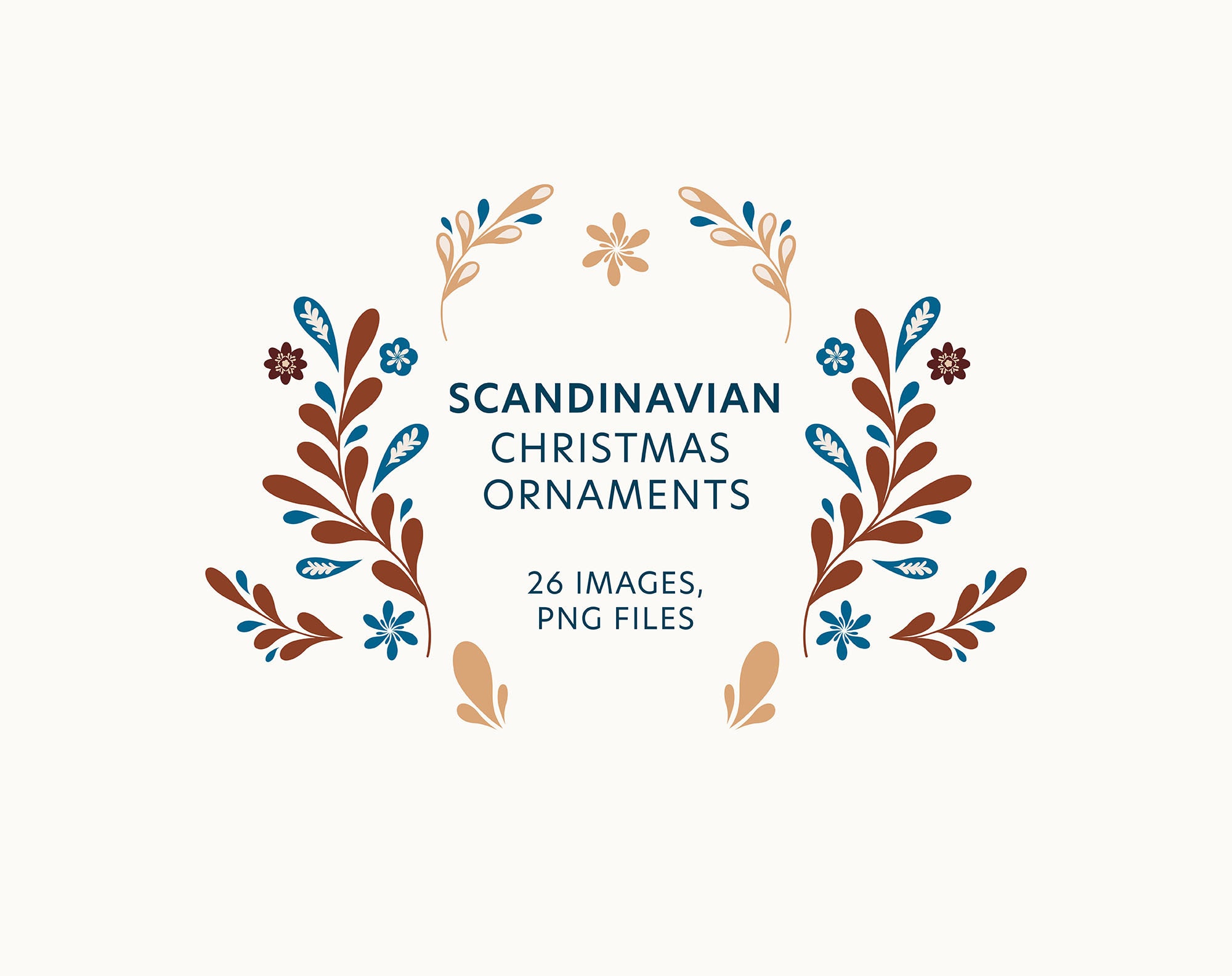 Scandinavian Christmas Ornaments Folk Art Images for - Etsy