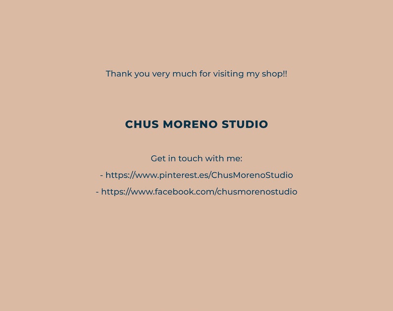 May include: Thank you very much for visiting my shop!! CHUS MORENO STUDIO Get in touch with me: - https://www.pinterest.es/ChusMorenoStudio - https://www.facebook.com/chusmorenostudio
