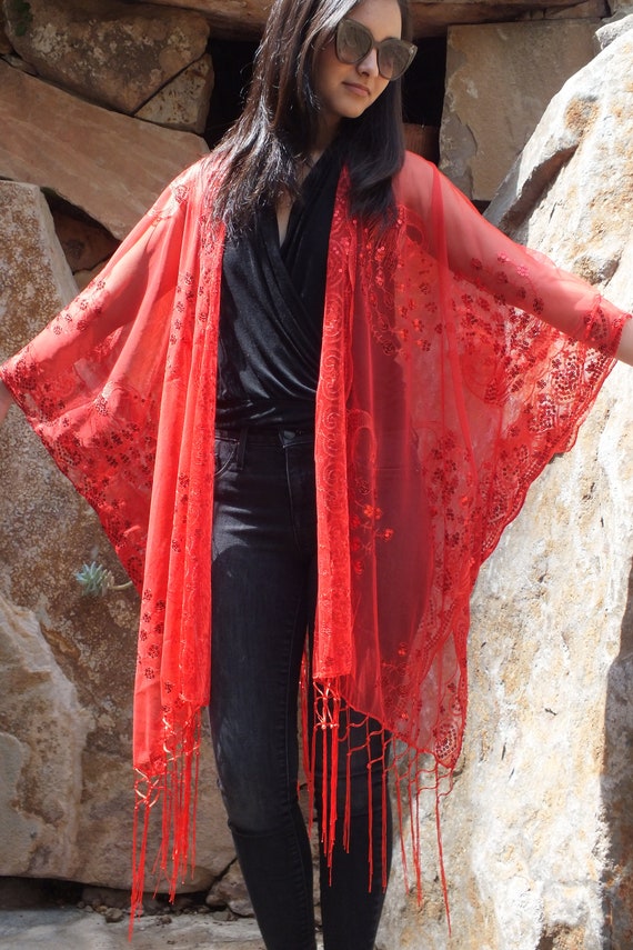sheer kimono top