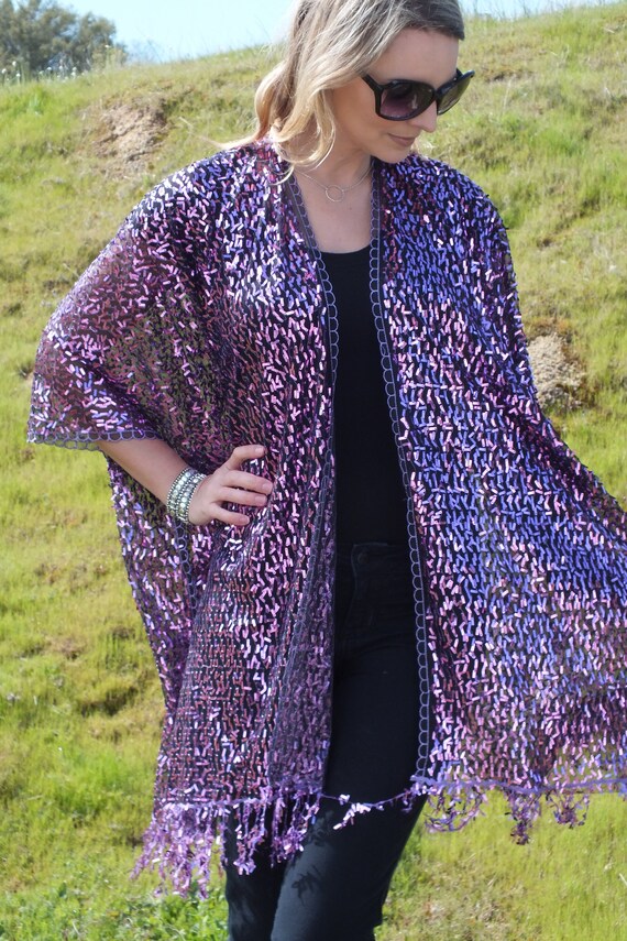 plus size sequin cardigan