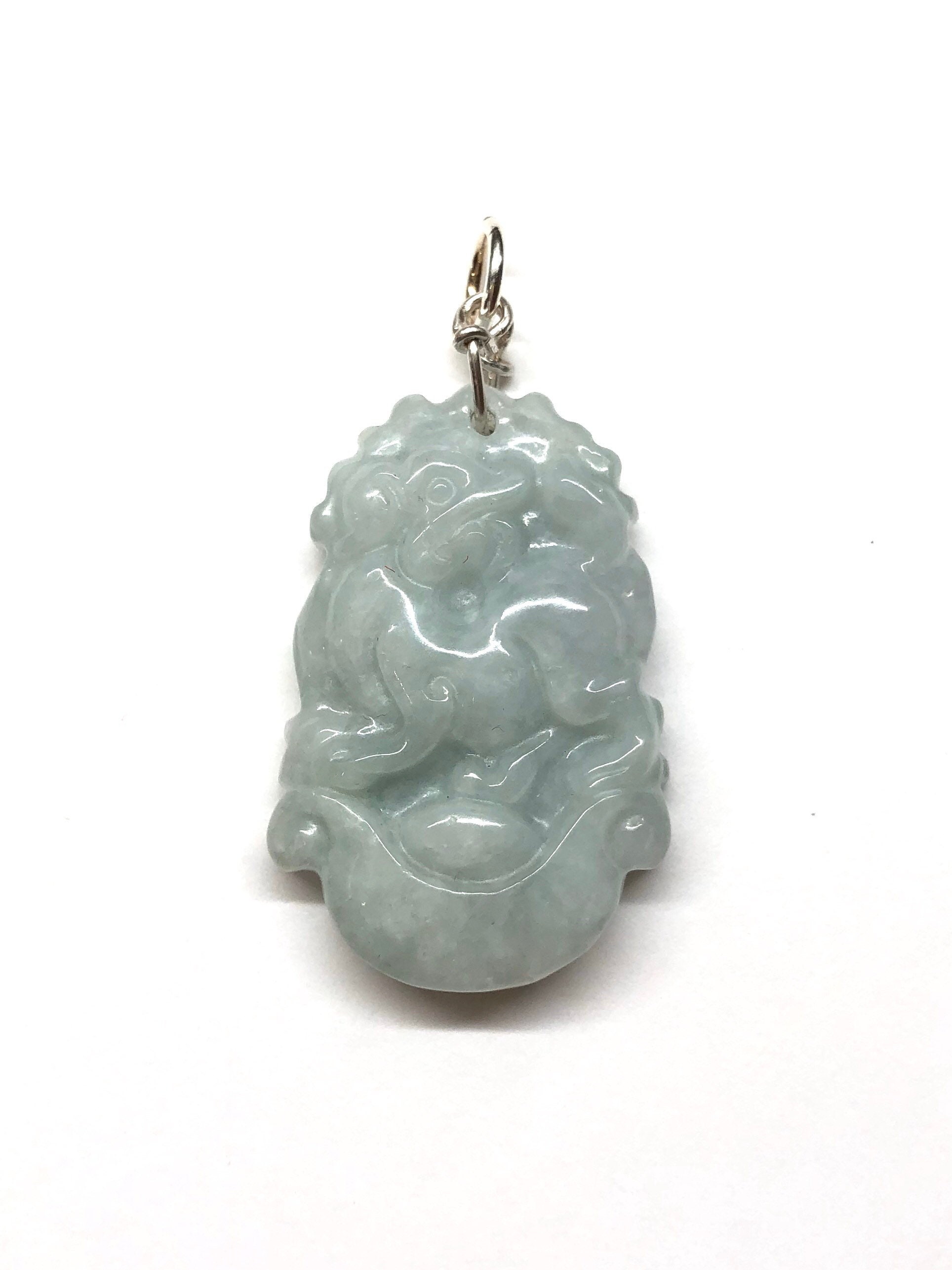 Jade Pendant Carved Jade Dog Pendant Chinese Zodiac Dog | Etsy