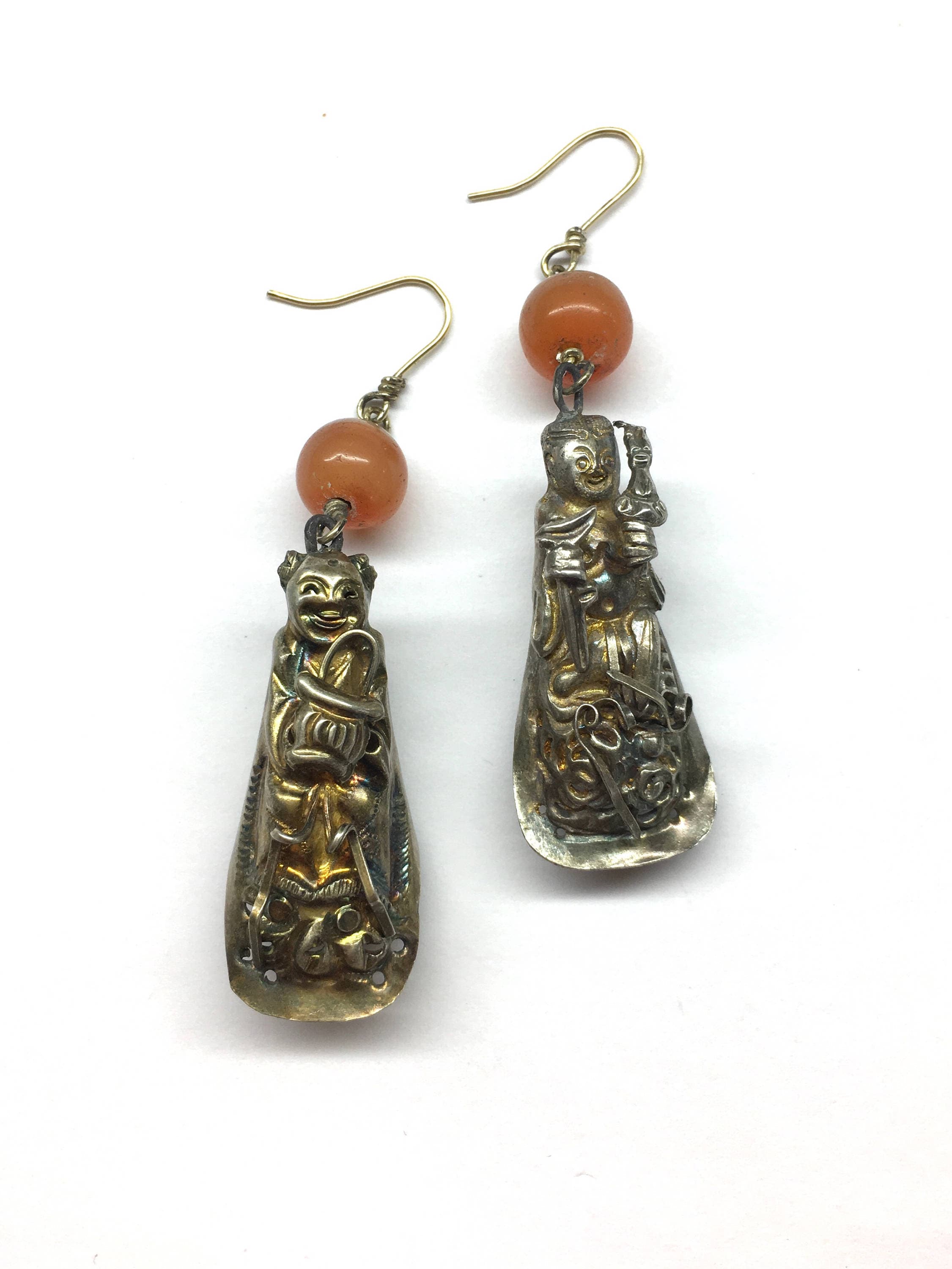 Antique chinese earrings deals