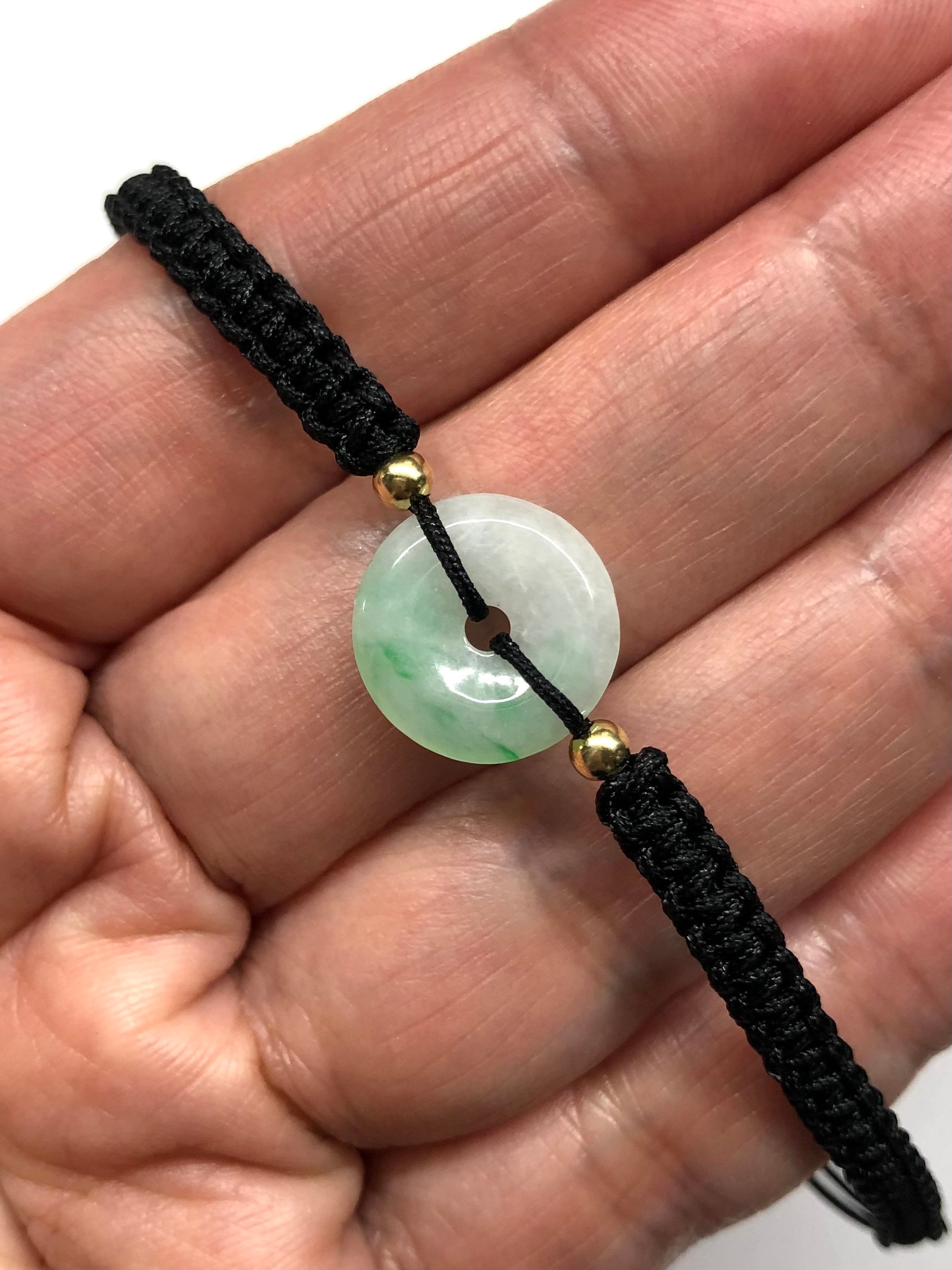 Jade Bracelet, Jade Disc Bracelet, Chinese Lucky Bracelet