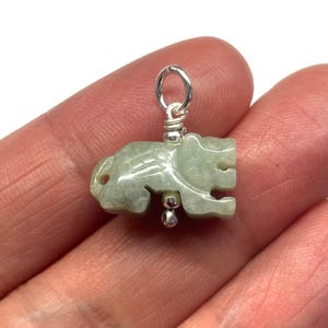 Jade Pendant, Carved Jade Tiger Charm, Chinese Zodiac Jade Tiger Pendant, Jade Tiger 925 Sterling Silver Pendant Jade Charm, Jade Jewellery