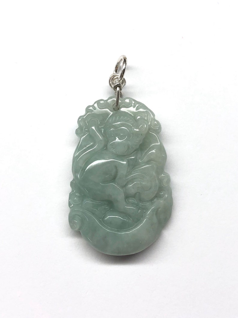 Jade Pendant Jade Monkey Pendant Carved Jade Monkey Pendant Etsy