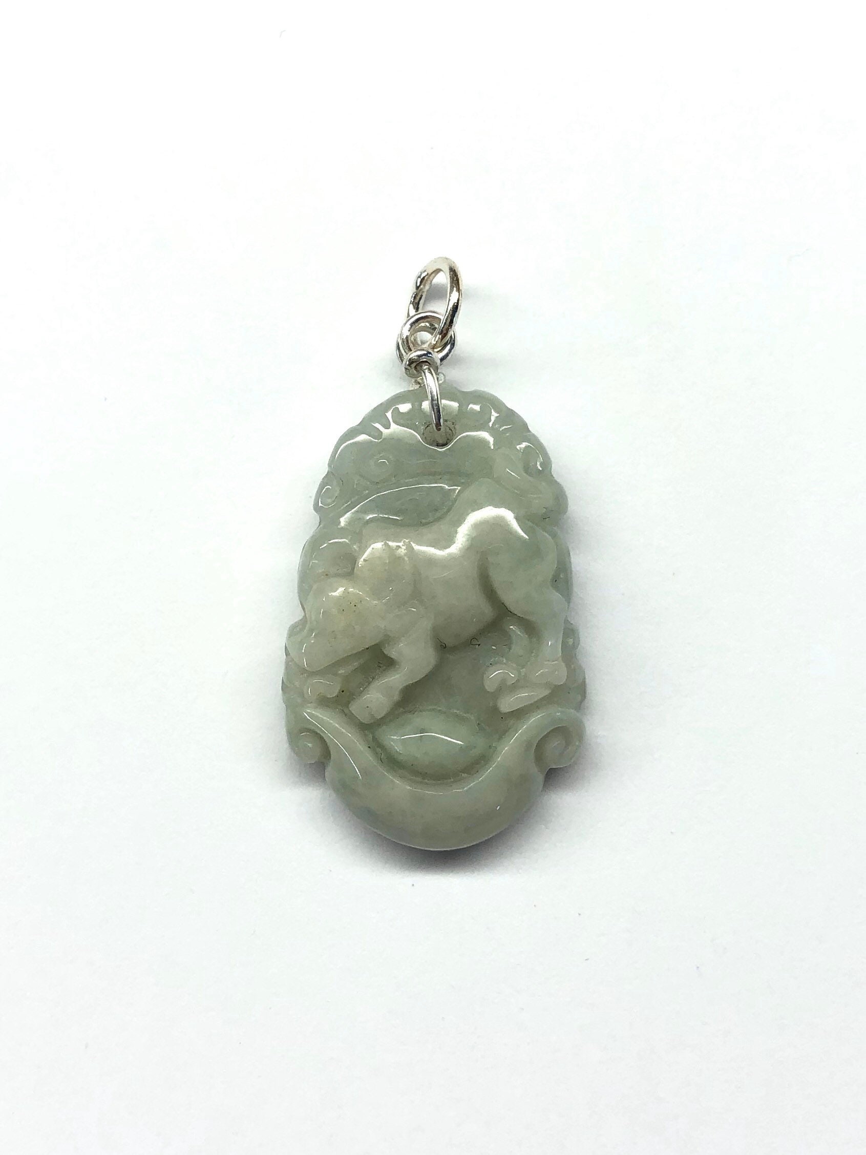 Jade Pendant Jade Ox Pendant Carved Jade Ox Pendant Chinese Etsy