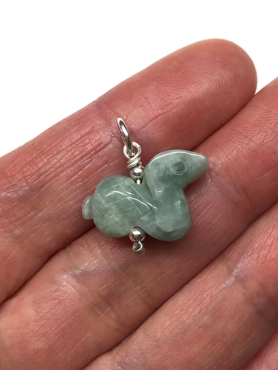 Carved Jade Snake Charm Chinese Zodiac Jade Snake Pendant
