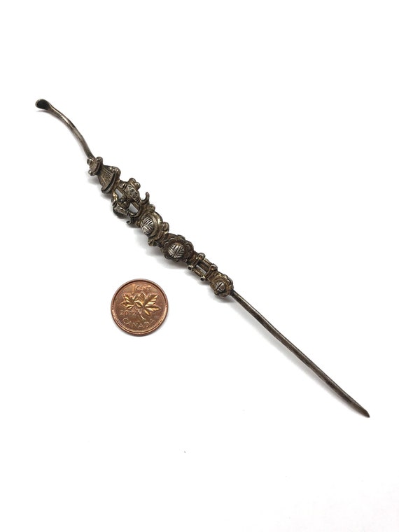 Antique Chinese Silver Hair Pin, Antique Chinese … - image 5