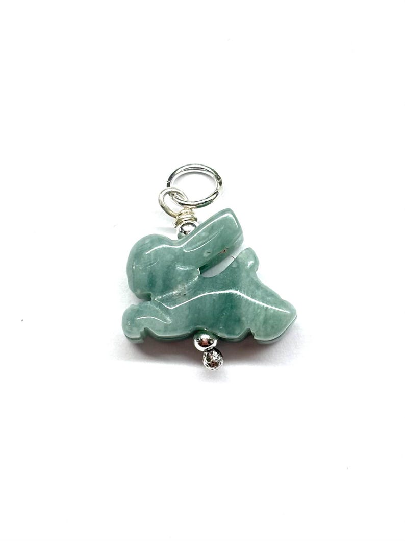 Jade Rabbit Charm Carved Jade Rabbit Charm, Chinese Zodiac Jade Rabbit Pendant, Jade ...