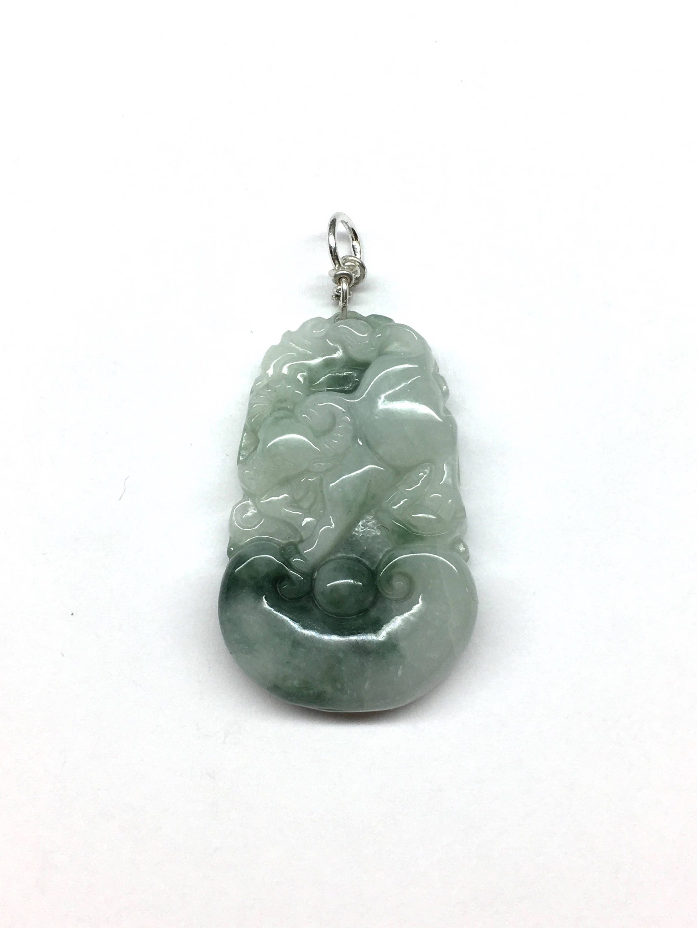 Jade Pendant Jade Ox Pendant Carved Jade Ox Pendant Chinese Etsy