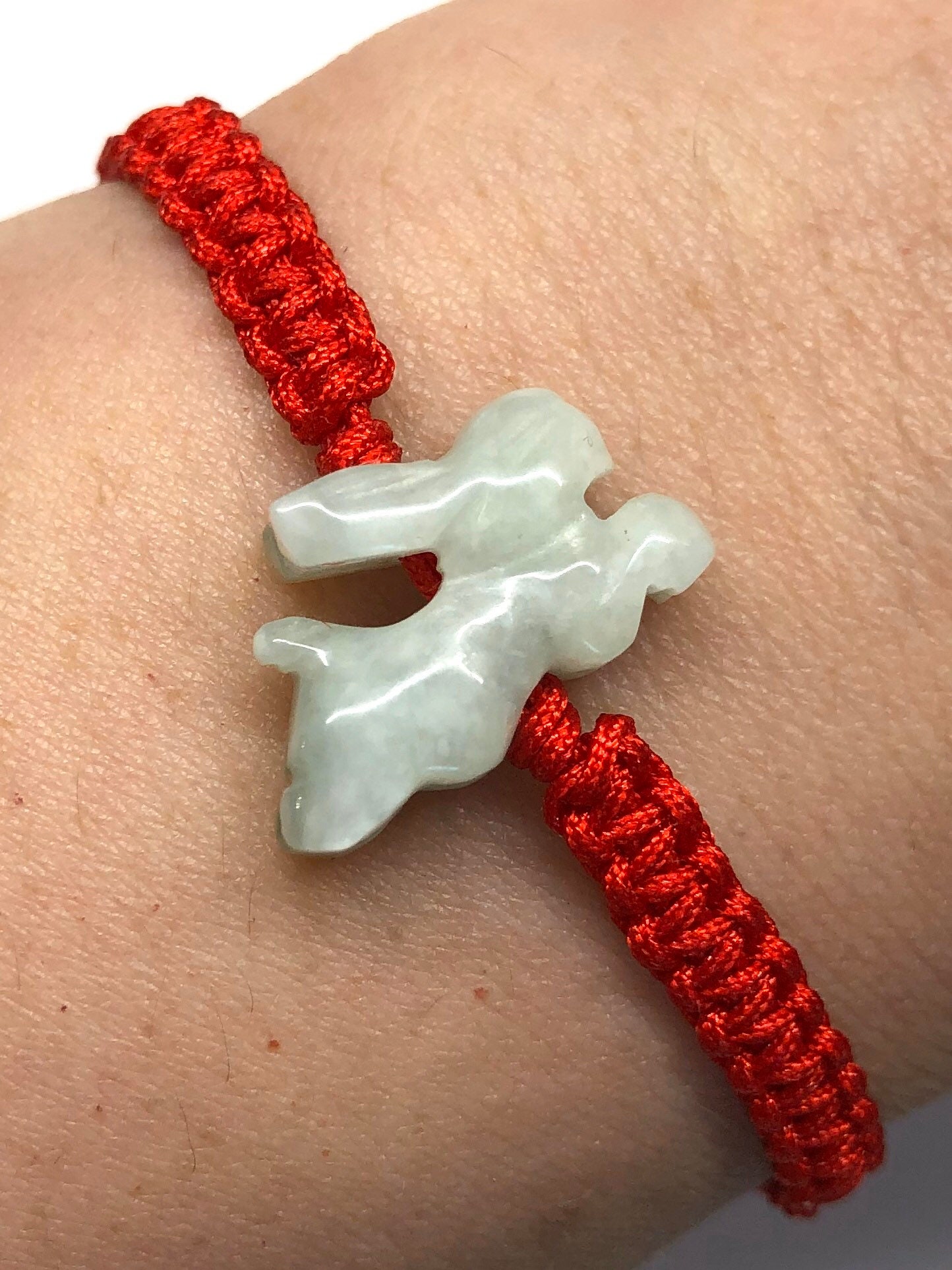 Jade Rabbit Bracelet Chinese Lucky Bracelet Good Luck Jade Etsy