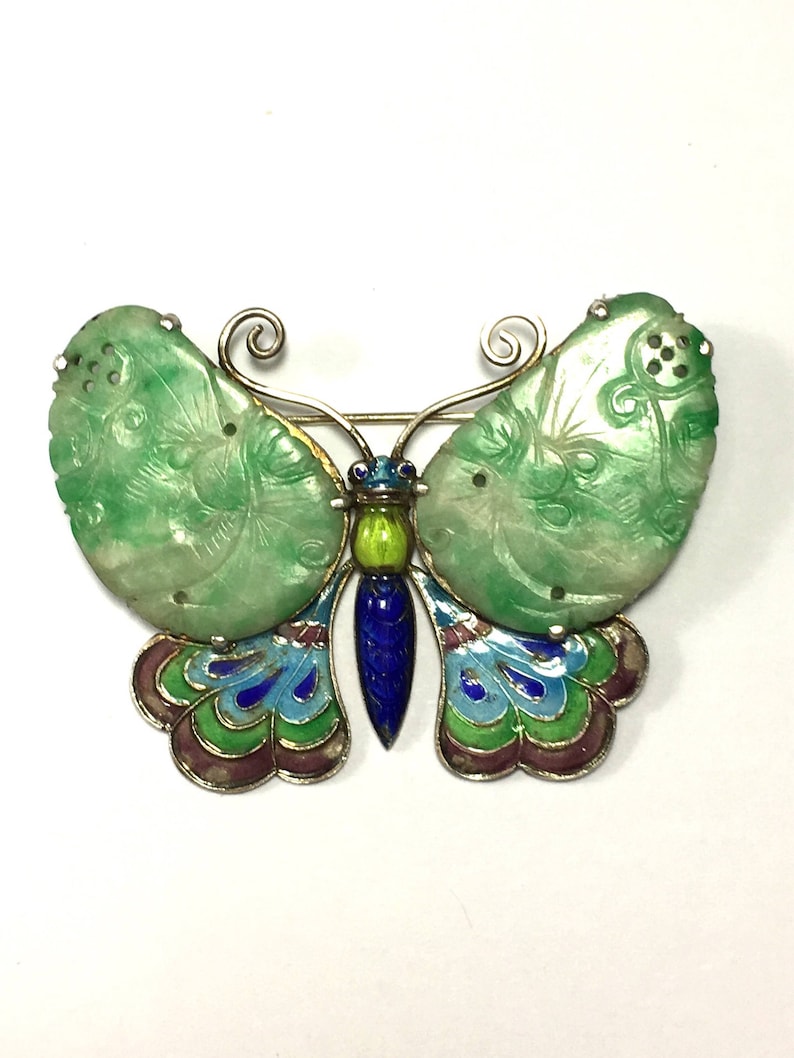 Ancienne Broche émaillée Bressan – Bijou Vintage Sans Marque