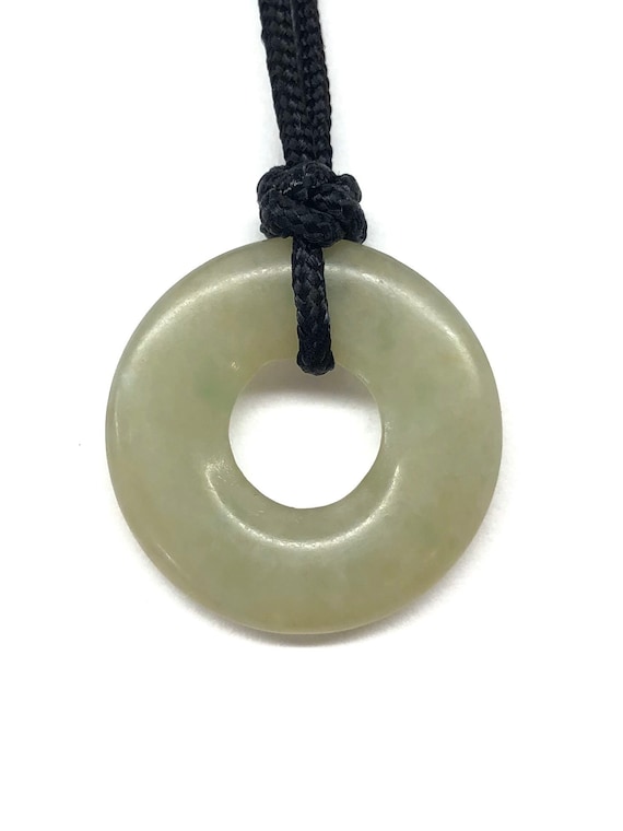 Green Jade Safety buckle Amulet Pendant 
