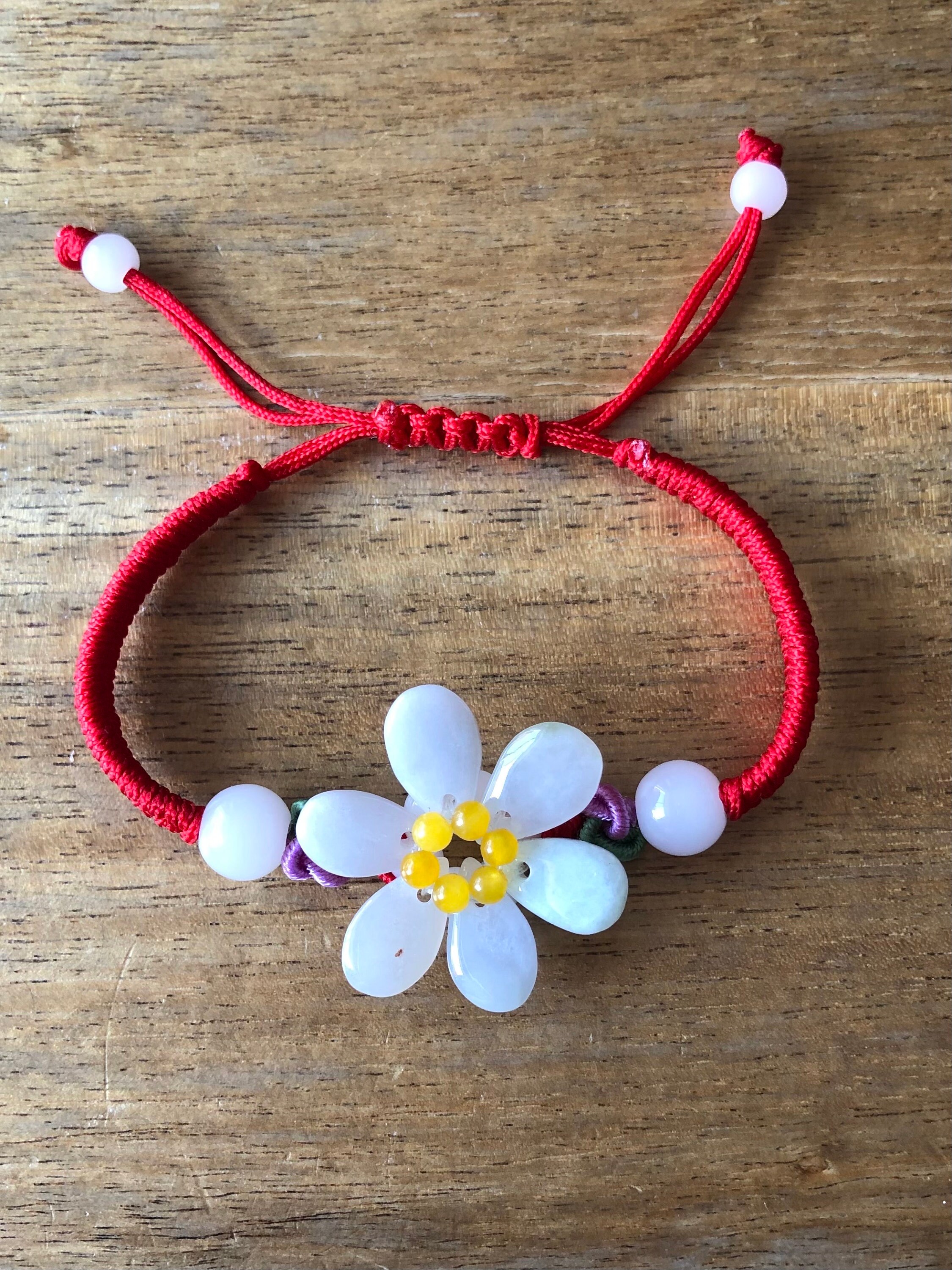 Jade flower bracelet discount