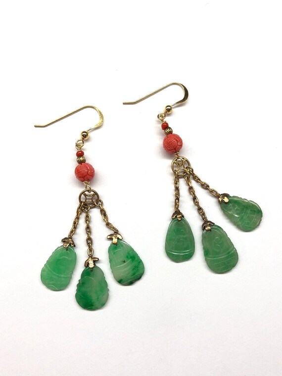antique jade earrings