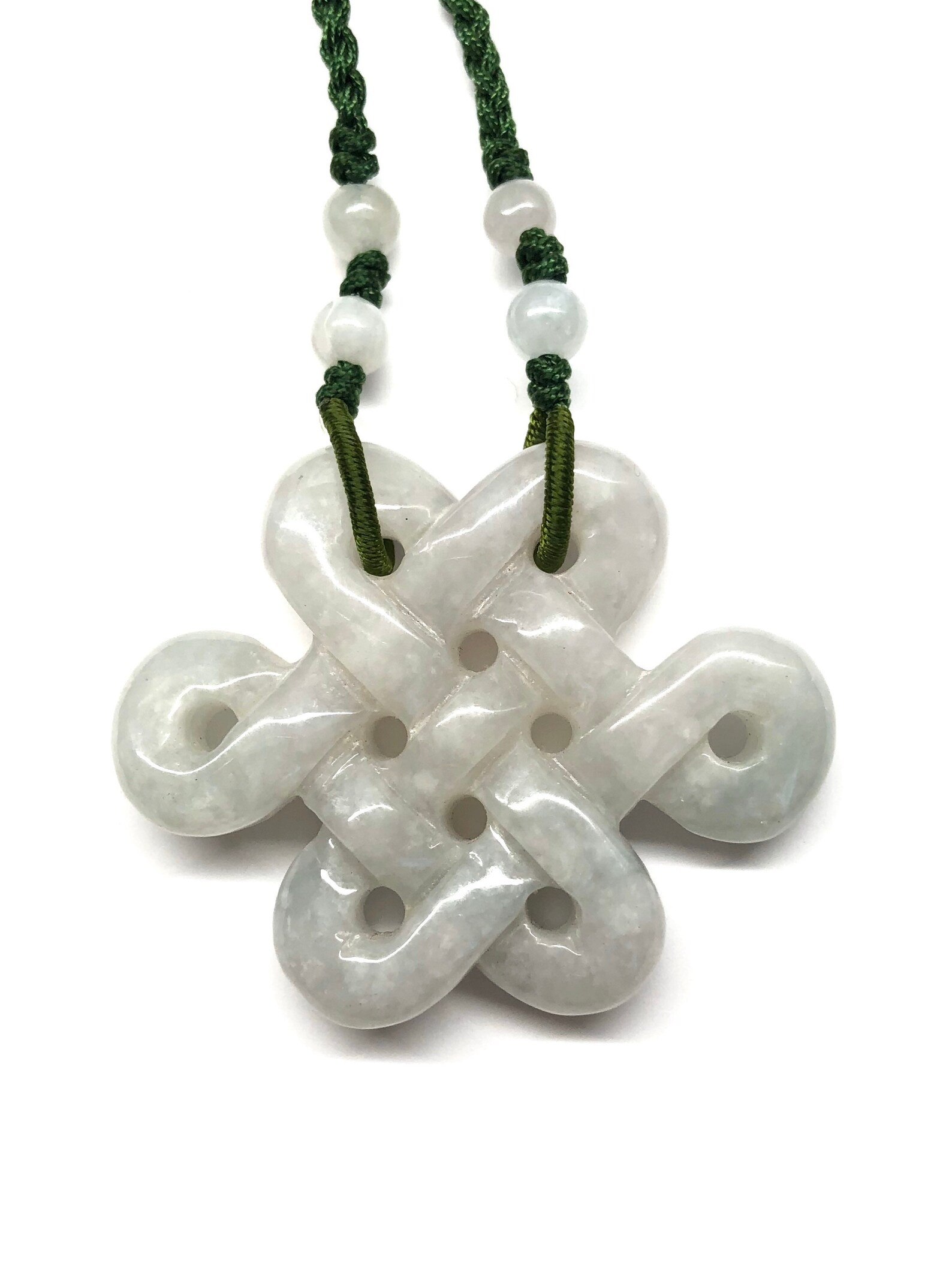 Carved Jade Pendant Jade Endless Knot Pendant Necklace Light Etsy Canada
