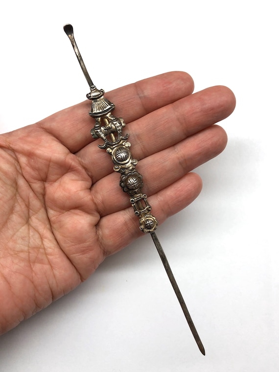 Antique Chinese Silver Hair Pin, Antique Chinese … - image 2
