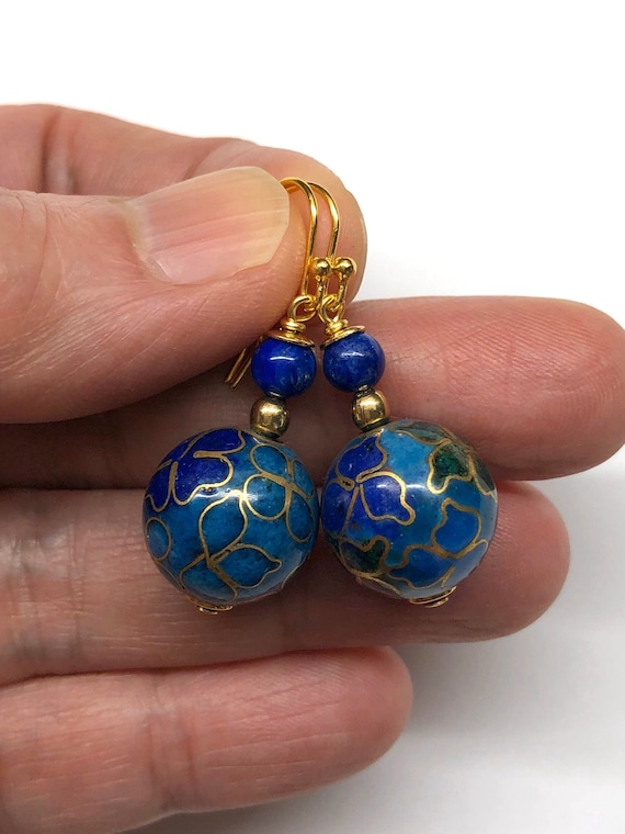 Cloisonne earrings sale