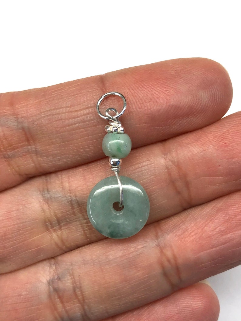 Jade Pendant Jade Disc Pendant Lucky Jade Charm Good Luck Etsy