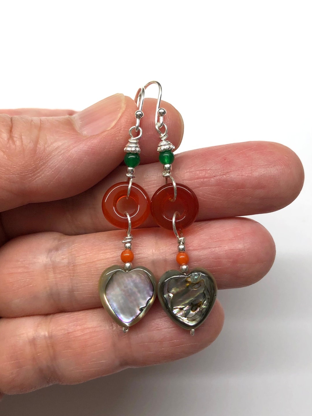 Boucles D'oreilles Marquise Onyx Vert
