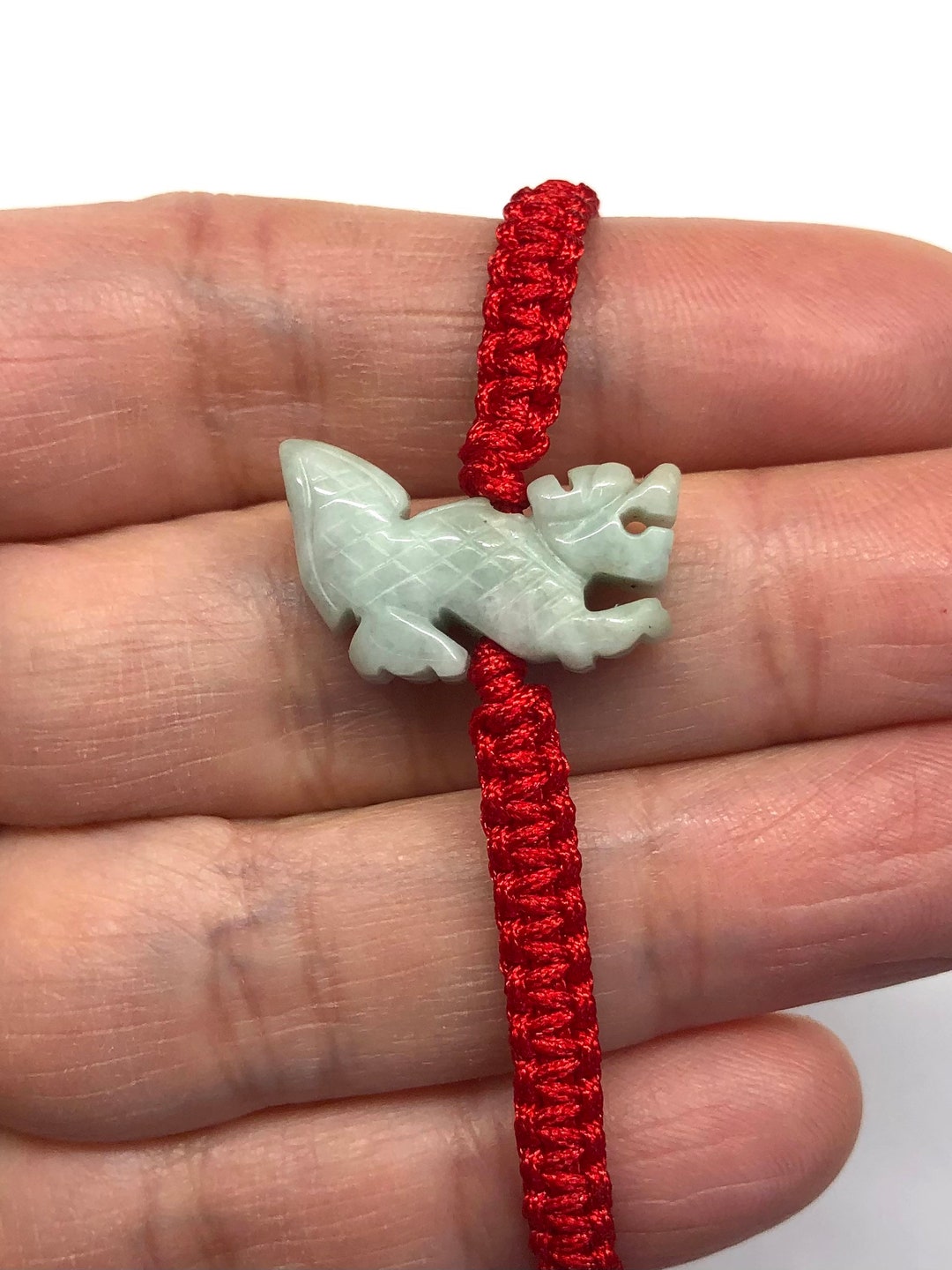 Jade Dragon Bracelet Chinese Bracelet Good Luck Jade Dragon Etsy