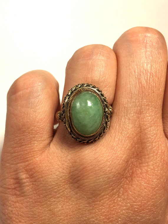 Antique Jade Ring, Antique Jade Poison Ring, Anti… - image 1
