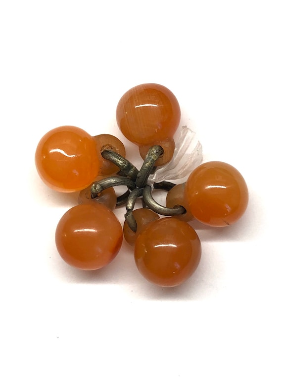 Red Agate Buttons, Carnelian Buttons, Antique Chi… - image 1