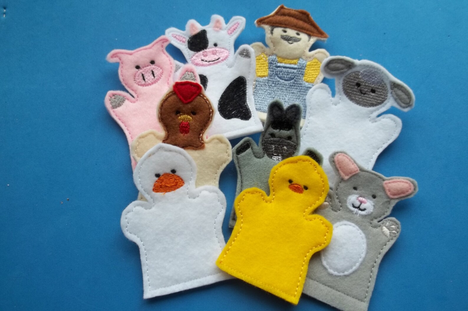 Old Macdonald Finger Puppets Storytime Classic .nursery Etsy