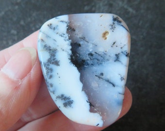 Rare Beautiful Genuine Merlinite  (14.9 grams / 36 mm) Slice / Flat Tumbled Stone (D4)  - FREE UK POSTAGE