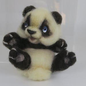 Meet Fur- Baby Pandee softly felted new Best Fur-Ever friend.