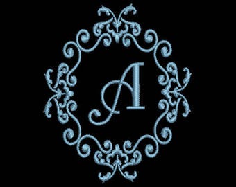 4x4 Many formats pes, dst, exp and more, Elegant Full Monogram Initial Font Set Machine Embroidery Design Digital Pattern Instant Download