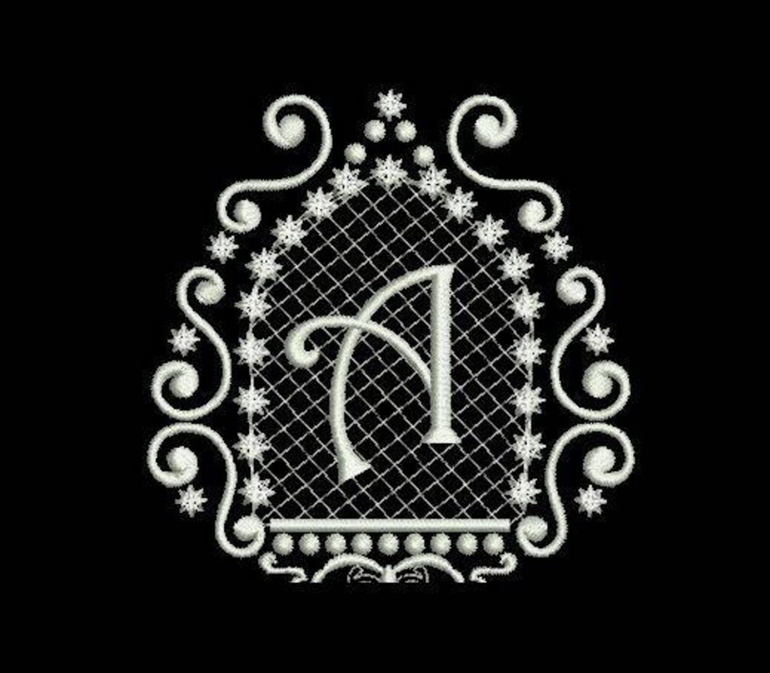 Single Letter Embroidery Monogram. Instant Download Pes Dst - Etsy