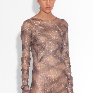 Glitter fishnet dress sale