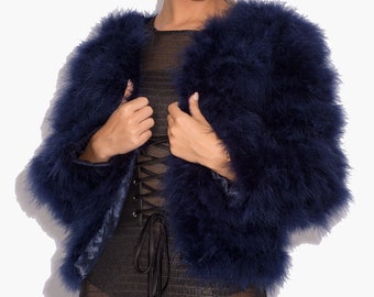 feather jacket womens