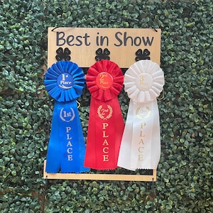 Personalized ribbon holder - 4-H award display - Rosette