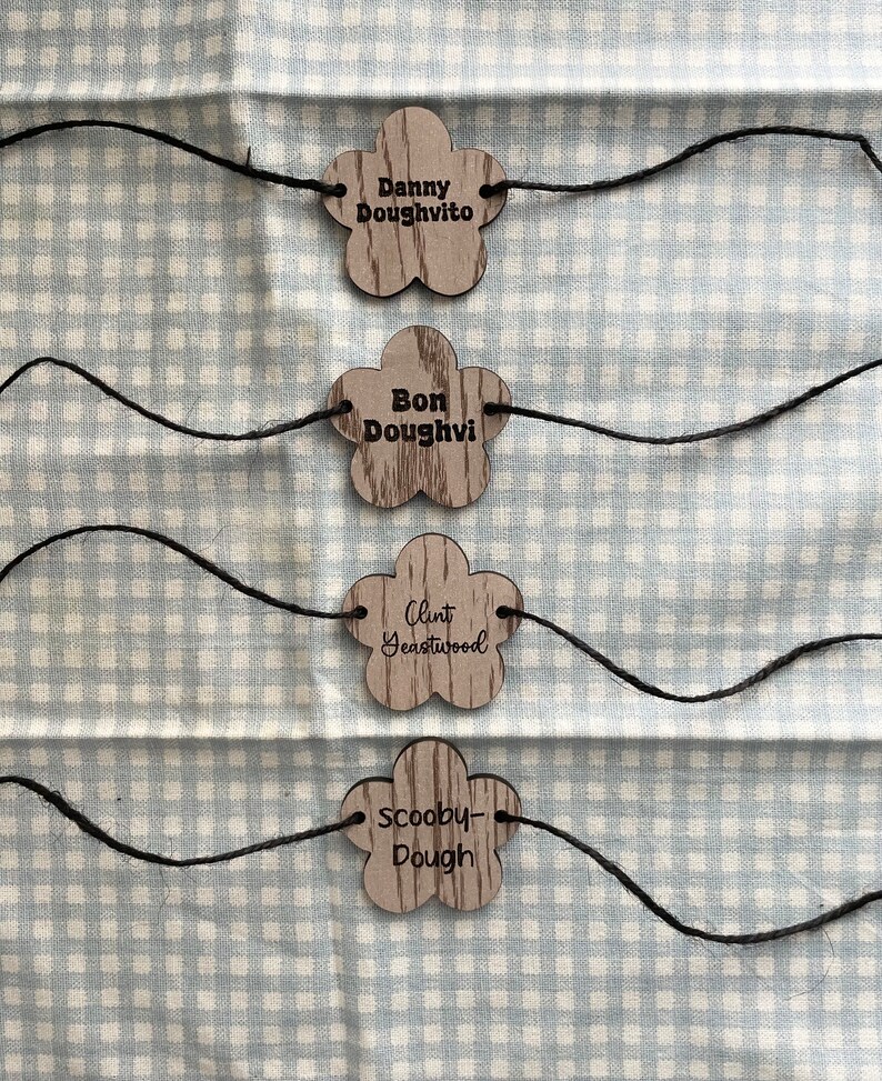 Danny R Name Tag Sourdough Jar Label - Starter Name Tag - Funny Bread Meme - Wood ...