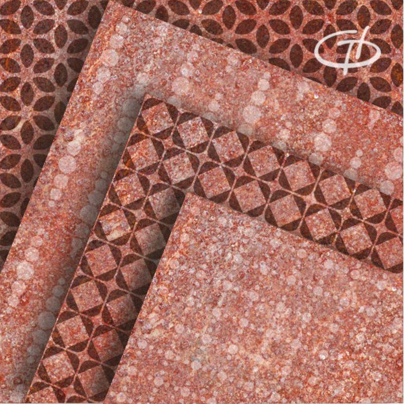 Rust Wrapping Paper Rust Digital Paper Set,contemporary Design,high Quality Printable Paper ...