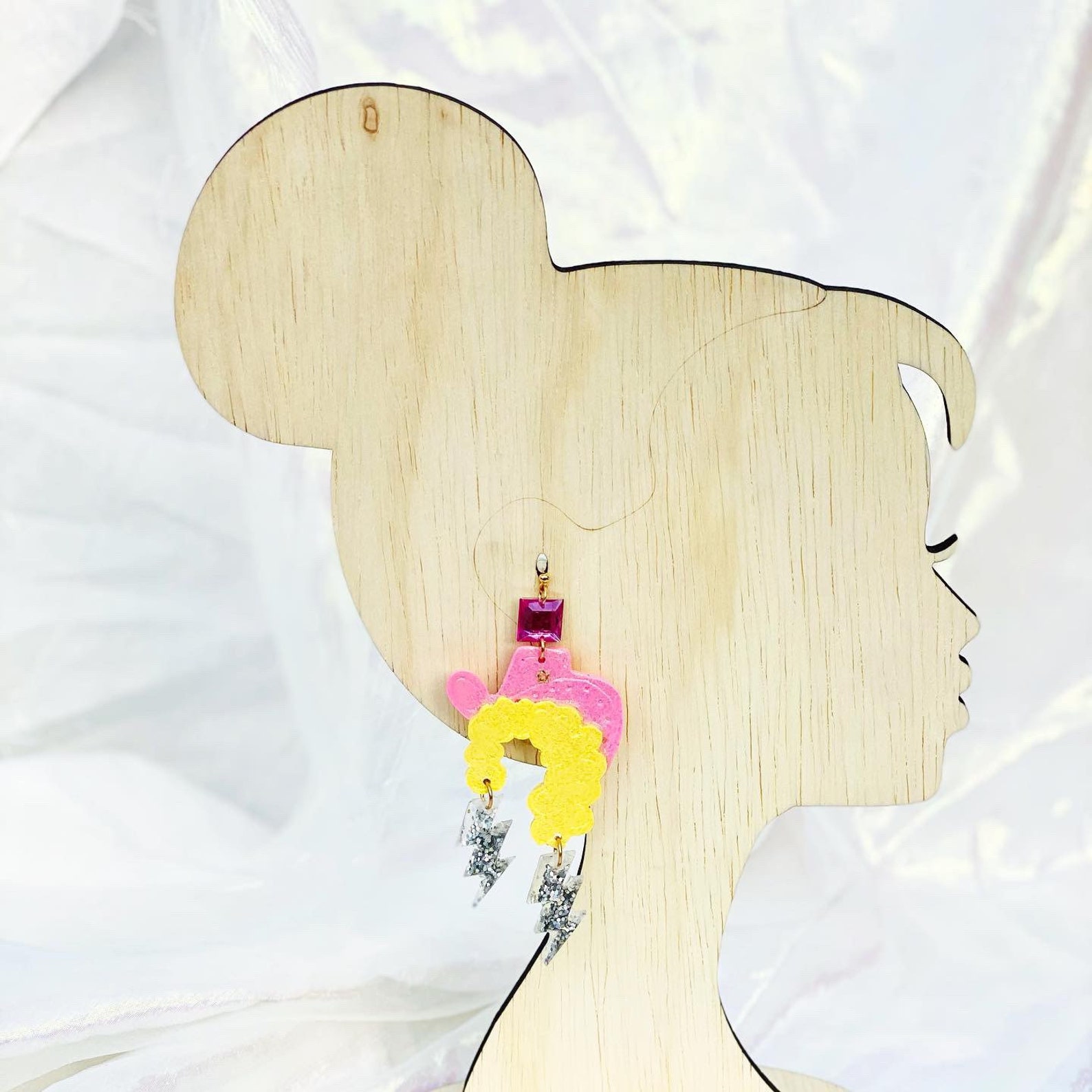 Dolly Earrings Dolly Parton Inspired Cowboy Hat Dolly Etsy