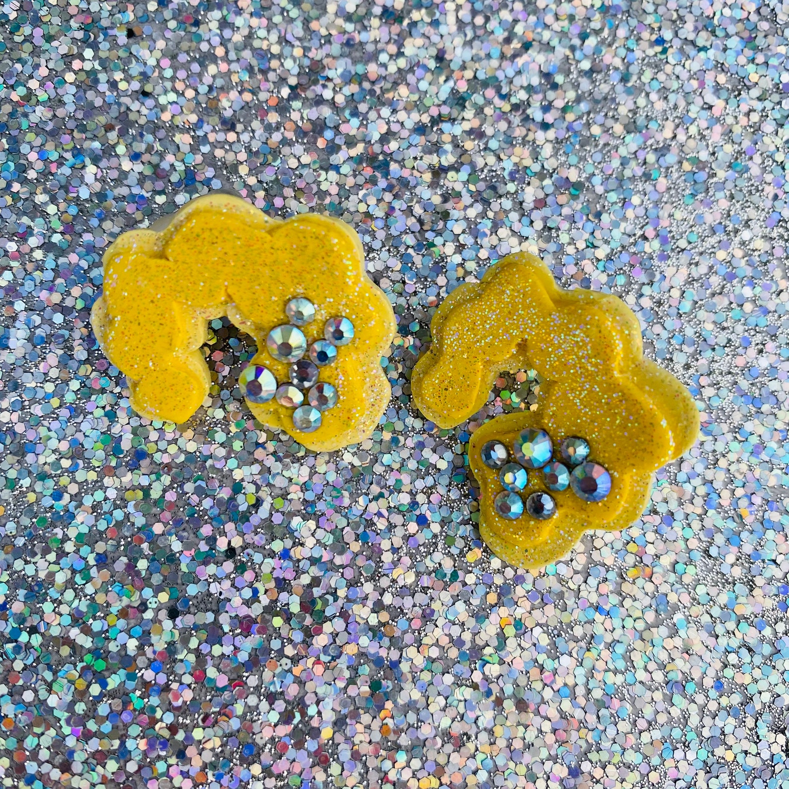 Dolly hair studs dolly style rhinestone studs dolly hair Etsy