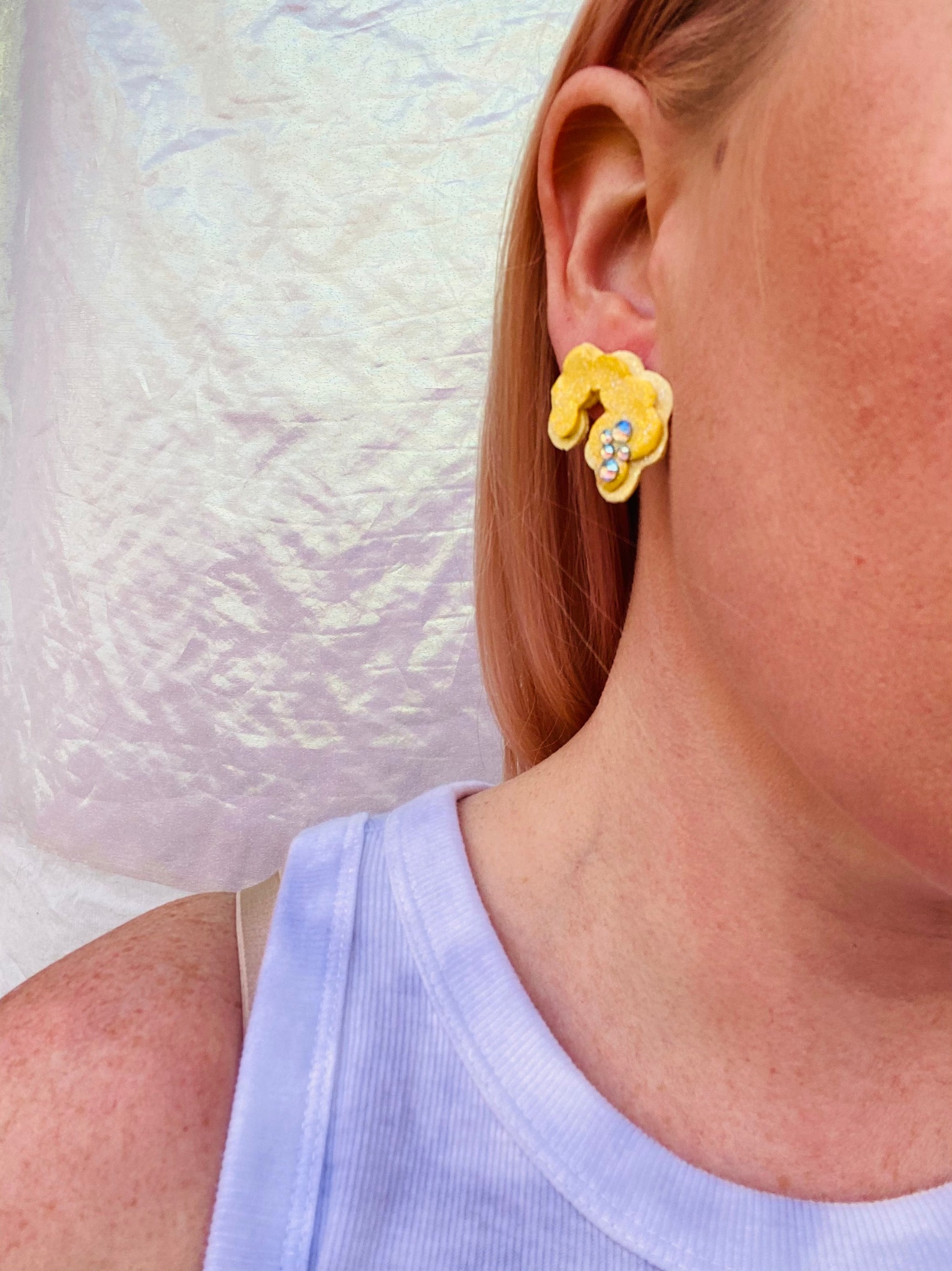 Dolly hair studs dolly style rhinestone studs dolly hair Etsy