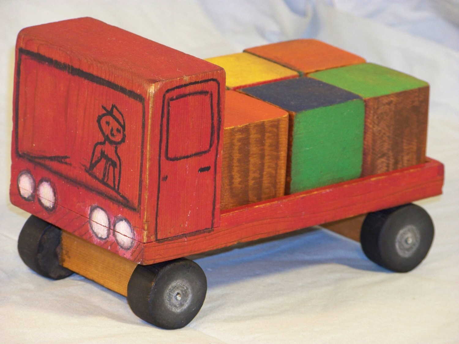ヴィンテージ木製おもちゃのトラック。手作り - Etsy 日本