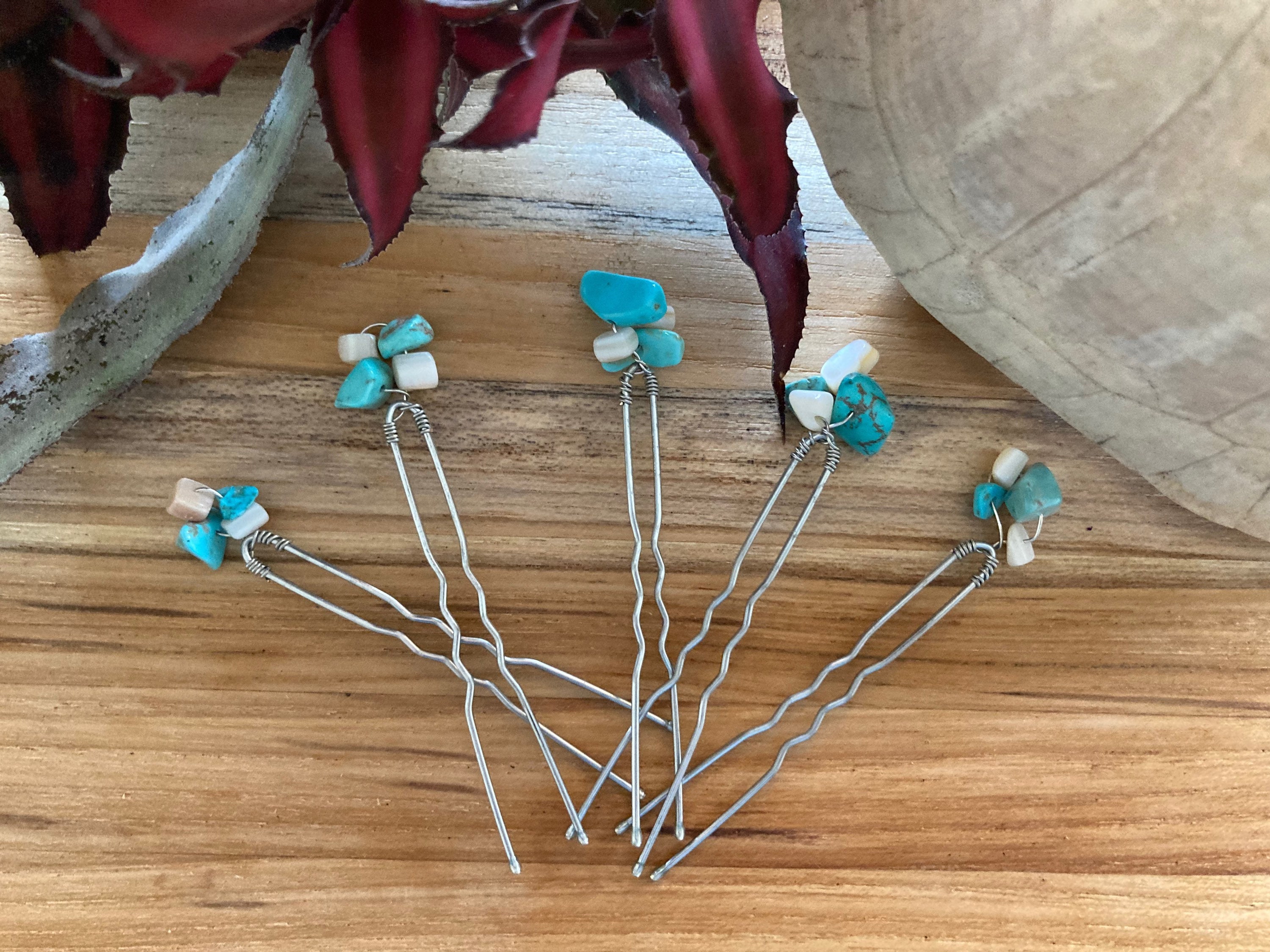 Turquoise Hair Pins Turquoise Jewelry Turquoise Gift Etsy