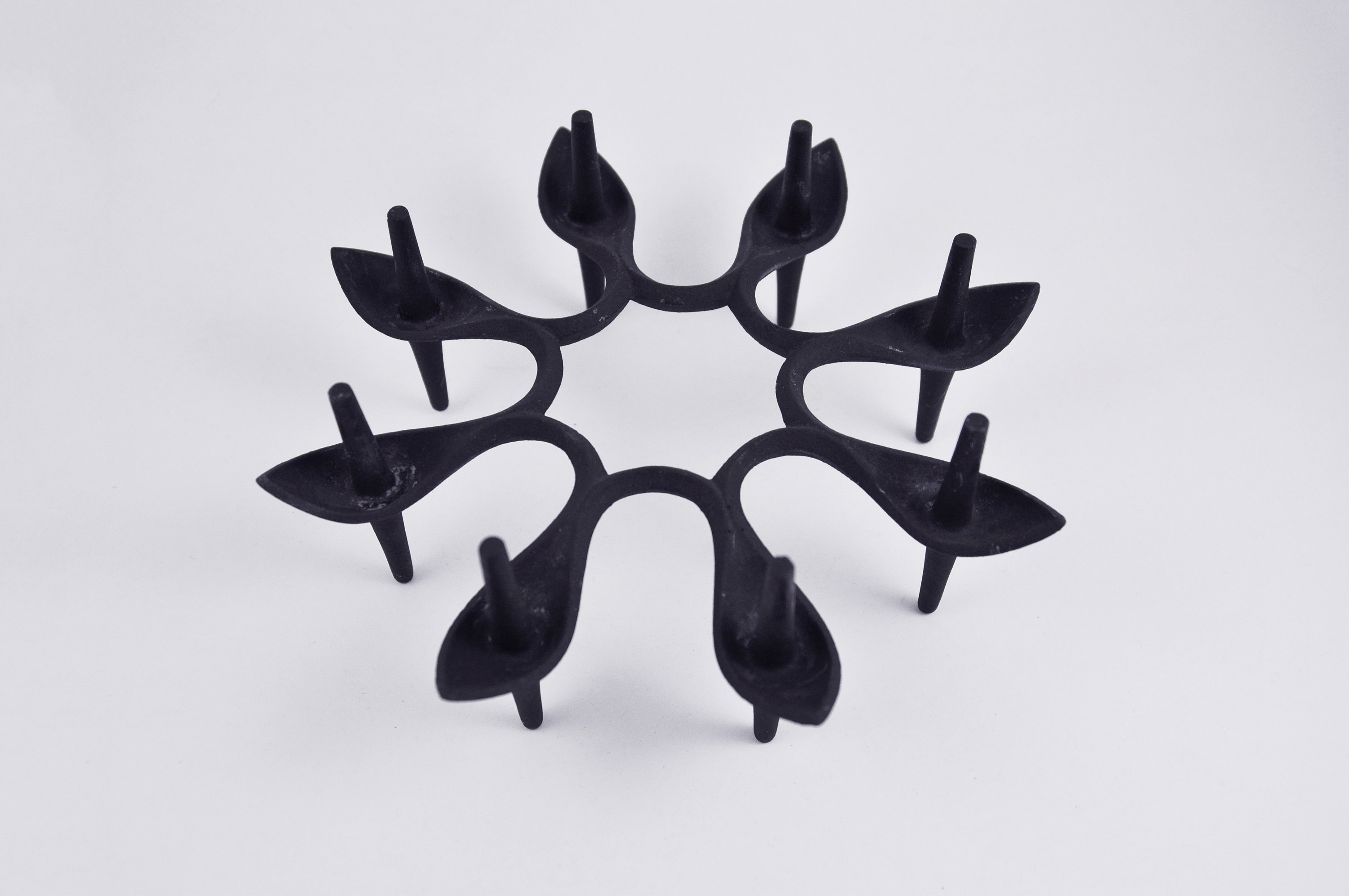 Gallerymichel Vintage Dansk Cast Iron Metal Starburst Spike Candle