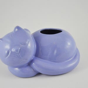 Gallerymichel vintage Pot de fleurs en céramique lilas endormi pour chats et chatons
