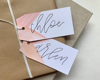 Modern Watercolor Gift Tag