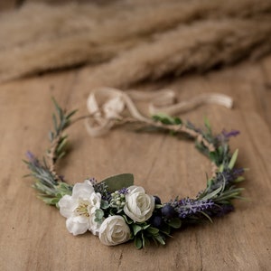 Delicate Flower Head Wreath, Boho Flower Crown, Weeding Crown, Flower Head Wreath, Delicate Girl Crown, Boho Flower Head Wreath