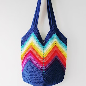 Crochet Bag, Tote Bag Aesthetic, Boho Bag, Tote Bag for Women, Small Tote Bag, Cottagecore Bag, Birthday Gifts for Her, Trendy Tote Bag bild 1