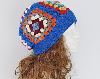 Gorro holgado de abuela a crochet: gorro de invierno hecho a mano